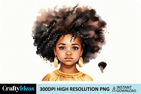 Afro Girl Black History Month Clipart Vo Graphic By Craftyideas