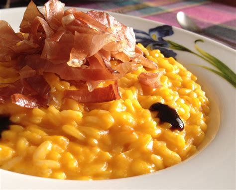 Il Mondo Di Fabyred Risotto Con Crema Di Zucca Speck Croccante E