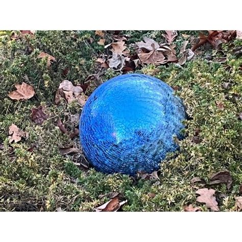 Achla Designs Decorative Reflecting Glass Gazing Globe 12 Inch Diameter Teal Blue Bed Bath