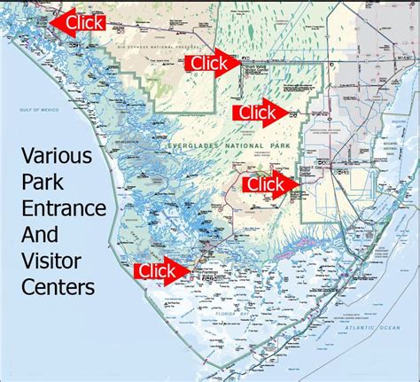 Map of entrance stations everglades Florida National Parks, Everglades ...