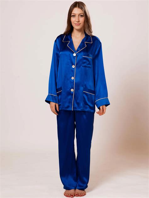 Crafted From 100 Pure Mulberry Silk This Classic Piped Silk Pajama