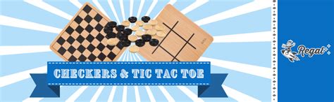 Regal Games Reversible Wooden Board For Chess Checkers Tic Tac Toe