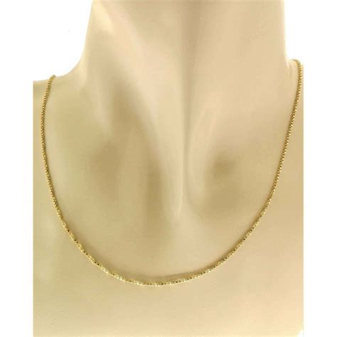 Collana Catenina Veneziana Ad Elica Oro Giallo 18 Kt Carati Ct 750 3