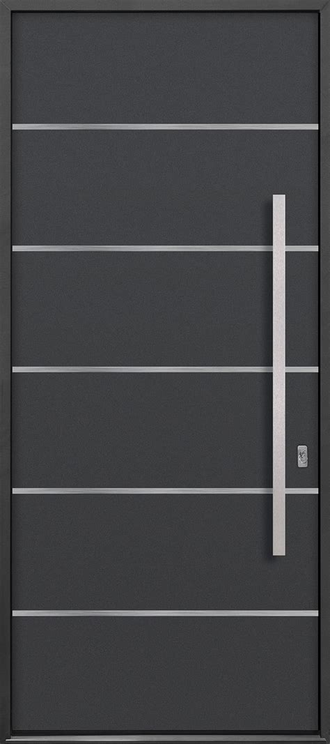 DB ALU B3 Wood Aluminum Matte Dark Gray Aluminum Wood Entry Doors