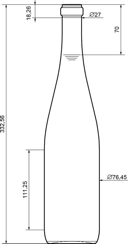 750ml Botella Vino Catálogo O I