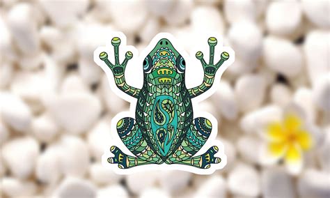 Die Cut Frog Vinyl Sticker Frogsticker Vinylsticker Cutefrogsticker