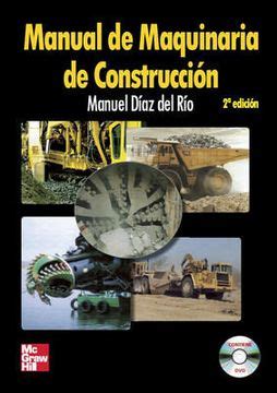 Libro Manual De Maquinaria De Construccion Ed De Manuel D Az Del