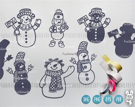 Christmas Snowmen Svg Snowman Svg Bundle Snow Man Svg Cut Files