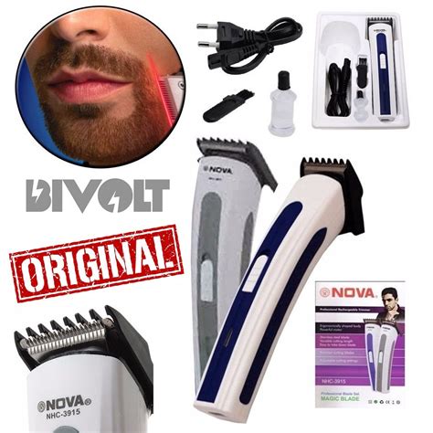 Máquina Cortar Cabelo Aparar Barba Corpo Bivolt Recarregável Cortador