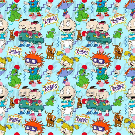 Rugrats Inspired Seamless File Rugrats Custom Fabric Custom Etsy