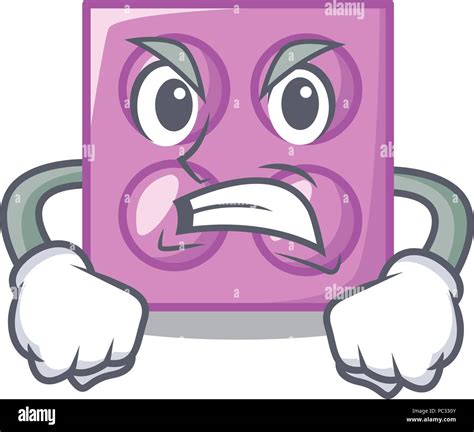 Angry Toy Brick Mascot Cartoon Stock Vector Image And Art Alamy