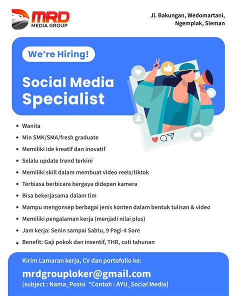 Lowongan Kerja Social Media Specialist Di Mrd Media Lokerjogja Id