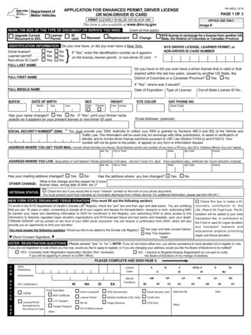 Form Mv Edl Application For Enhanced Permit Driver License Or Non