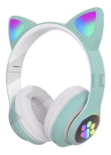 Fone Orelha De Gatinho Bluetooth Gato Led Headphone