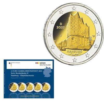 Coin Germany Blister Proof X Euros Comm Mo Hamburg