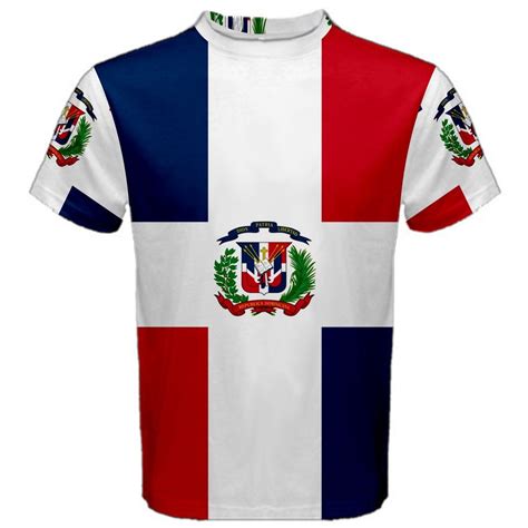 New Dominica Dominican Republic Flag Sublimated Men S Sport Full Print Mesh T Shirt Tee Size S