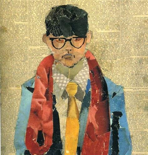 David Hockney Self Portrait Collage On Newsprint X