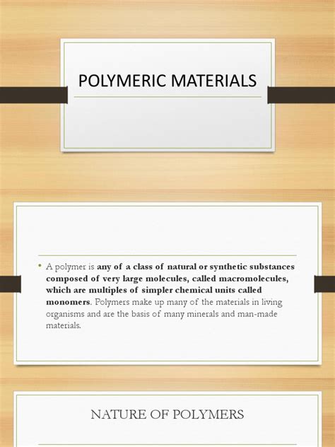 Polymeric Materials | PDF