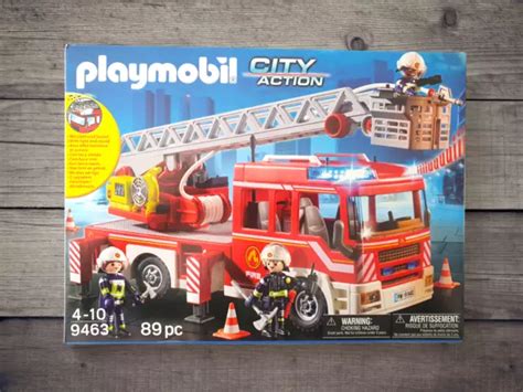 PLAYMOBIL 9463 CAMION De Pompiers Avec Echelle Pivotante Neuf EUR 79