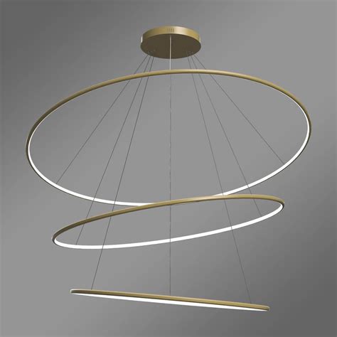 Nowoczesna lampa wisząca Led Orbit No 3 150cm złota barwa neutralna 4K