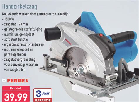 Ferrex Handcirkelzaag Folder Aanbieding Bij Aldi Details