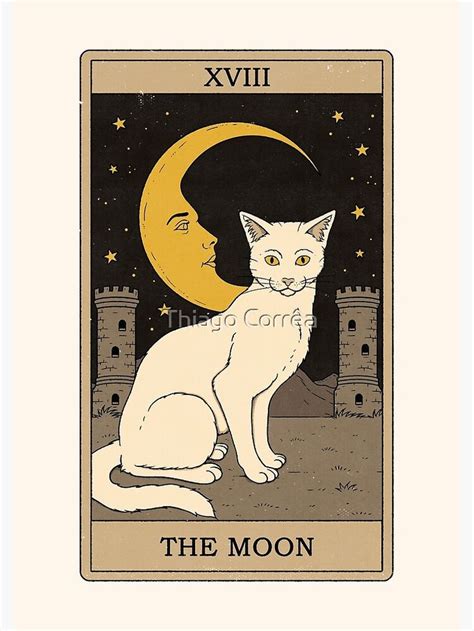 The Moon Art Print For Sale By Thiago Corr A Katte Plakater