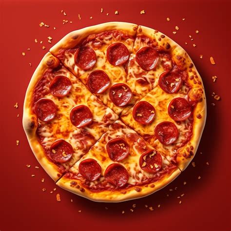 Premium Photo | A pepperoni pizza with cheese and pepperoni