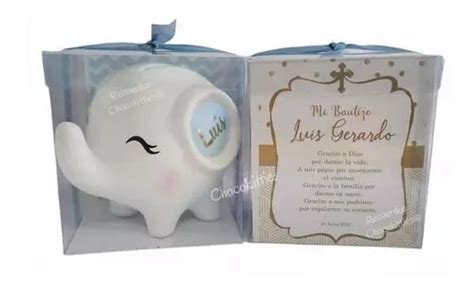 Recuerdos 12 Alcancías Elefante Baby Shower Bautizo Ceramica en venta