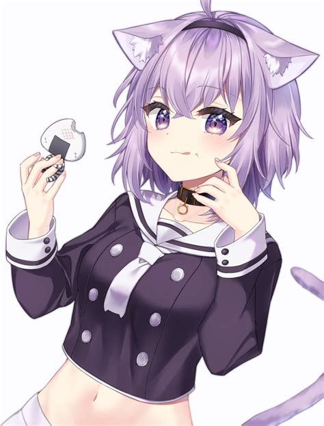 Safebooru 1girl Animal Ears Cat Ears Cat Tail Eating Food Food On