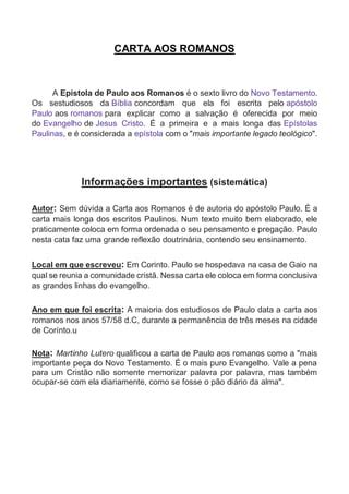 Estudo Da Cartas Aos Romanos Pdf