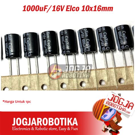 Jual Kapasitor 1000uf16v 1000uf 16v Elco 10x16mm Shopee Indonesia