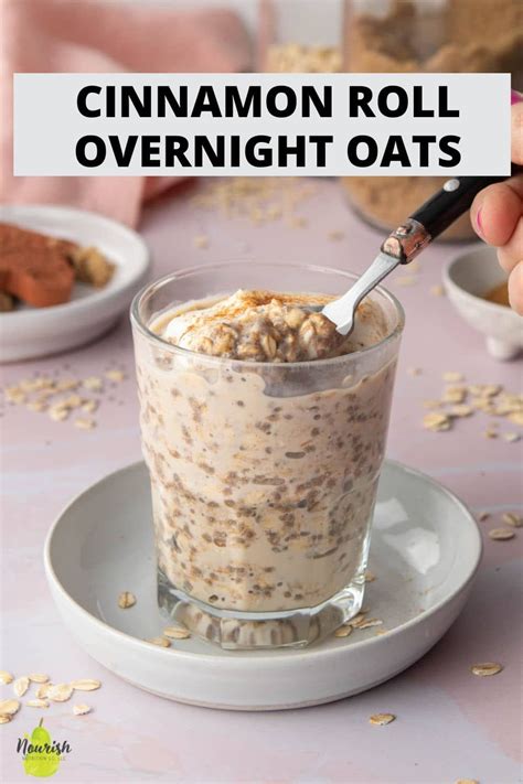 Cinnamon Roll Overnight Oats Recipe For One Recipe Overnight Oats Oats Recipes Overnight