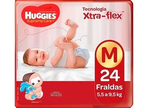 Fralda Huggies Turma Da M Nica Supreme Care Xtra Flex Tamanho M