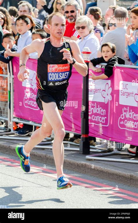 Reid Coolsaet Competing In The London Marathon 2014 Passing Through