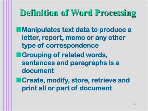 Ppt Word Processing Part I Powerpoint Presentation Free Download