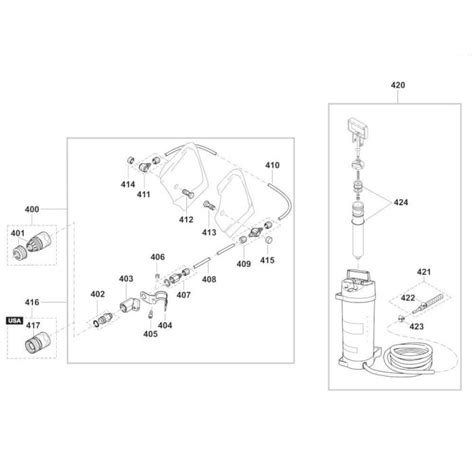 Water Attachment And Pressurised Water Tank For Makita Ek8100 Disc