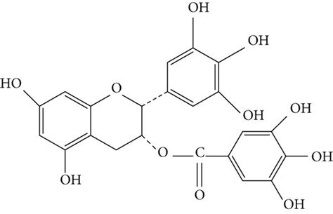 Chemical Structure Of − Epigallocatechin 3 Gallate Download