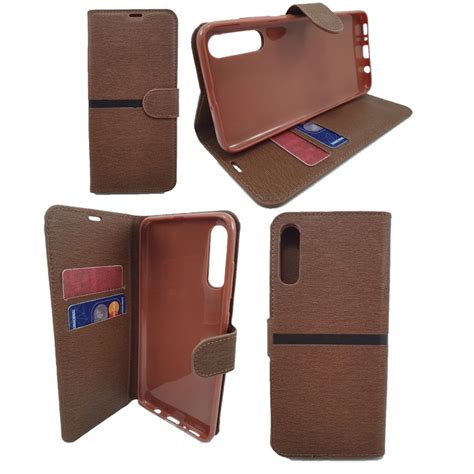 Capa Carteira Samsung Galaxy A70 SM A705 Cor Marrom Tela De 6 7