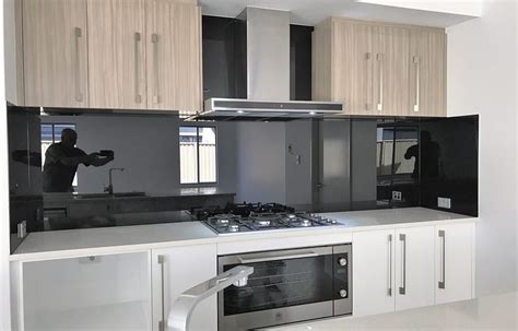 Black Splashback For Kitchens Black Mirror Splashback Perth Splashbacks