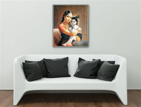 Baby Krishna With Mother Yashoda Wall Photo_high Resolution digital Only - Etsy