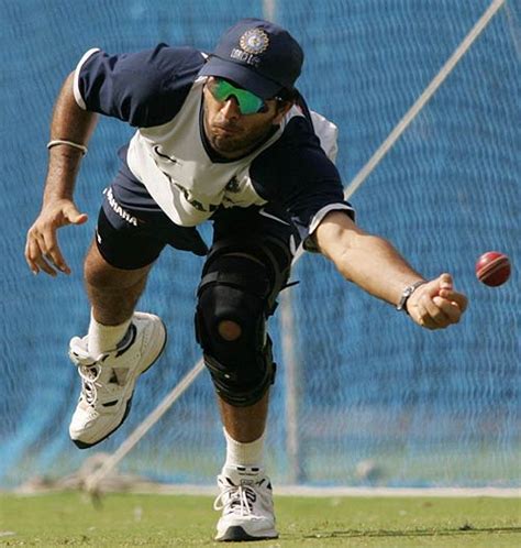 Yuvraj Singh During Fielding Practice At The Conditioning Camp