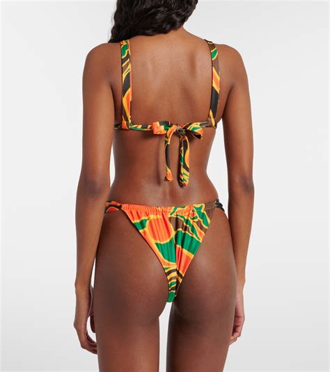 Mary Printed Bikini Top In Multicoloured Faithfull The Brand Mytheresa
