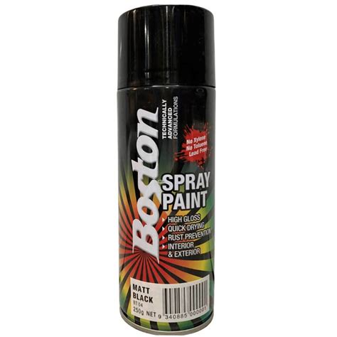 Boston Aerosol Spray Paint Matt Black 250g Bt04 Westoz Tools