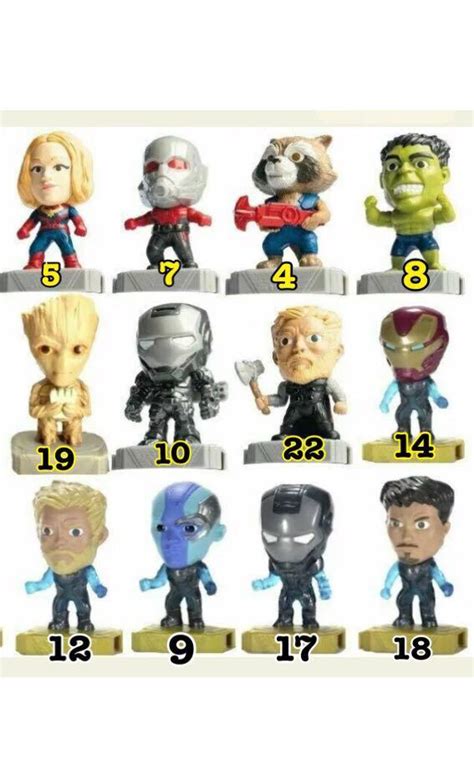 Mcdonalds Avengers Endgame Happy Meal Toys 18 Team Suit Hawkeye