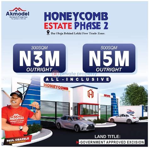 For Sale Land Honey Comb Estate Phase 2 Iba Oloja Behind Lekki Free