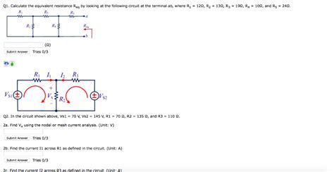 Solved Q1 Calculate The Equivalent Resistance Req By