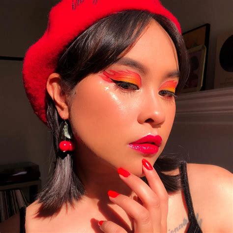Hot Cheetos Inspired Fire Makeup