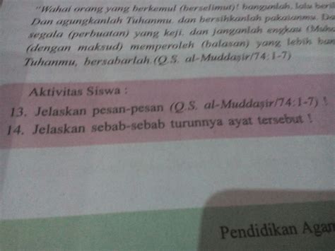 Surat Al Mudatsir Ayat 1 7 Menjelaskan Tentang Dunia Belajar