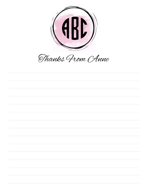 Free Monogram Stationery Maker Create Online Print At Home