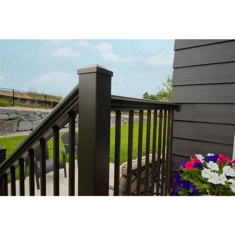 Buy 36 In X 6 Ft Bronze Powder Coated Aluminum Preassembled Deck Stair Railing Online At